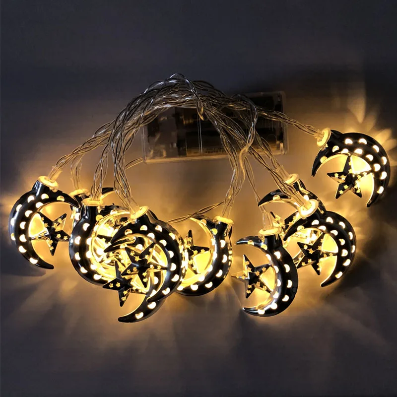 Festival Events Home Party decor golden palace Patio Decorative Beautiful Kerosene Shaped Muslim Ramadan led string light