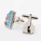 Custom Wholesale Cheap Fashion Cufflinks Gifts Novel Room Shaped Metal Sports Cufflinks
