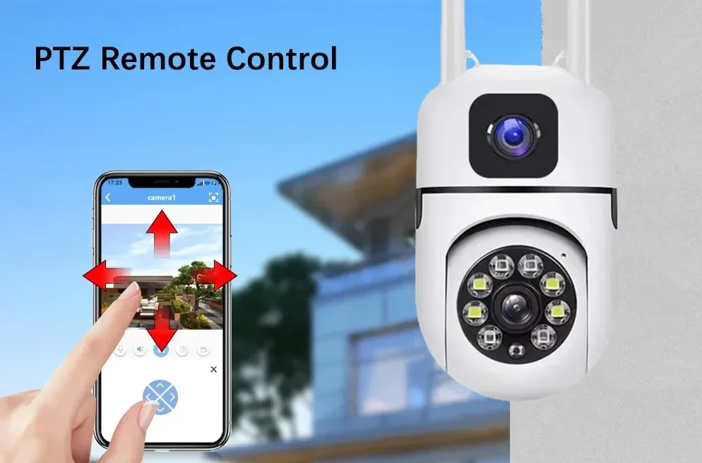 Factory Cheap Sales 2K 4MP Dual Lens Wifi Camera Human Detect 2.4G Wireless Security PTZ YIIOT Dual Lens Wifi IP Camera