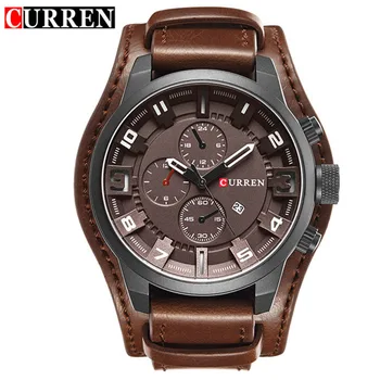 Curren 8225 Luxury Relojes Men Business Date Watches Quartz Waterproof Sports Male Fashion Military Vintage Leather Watch