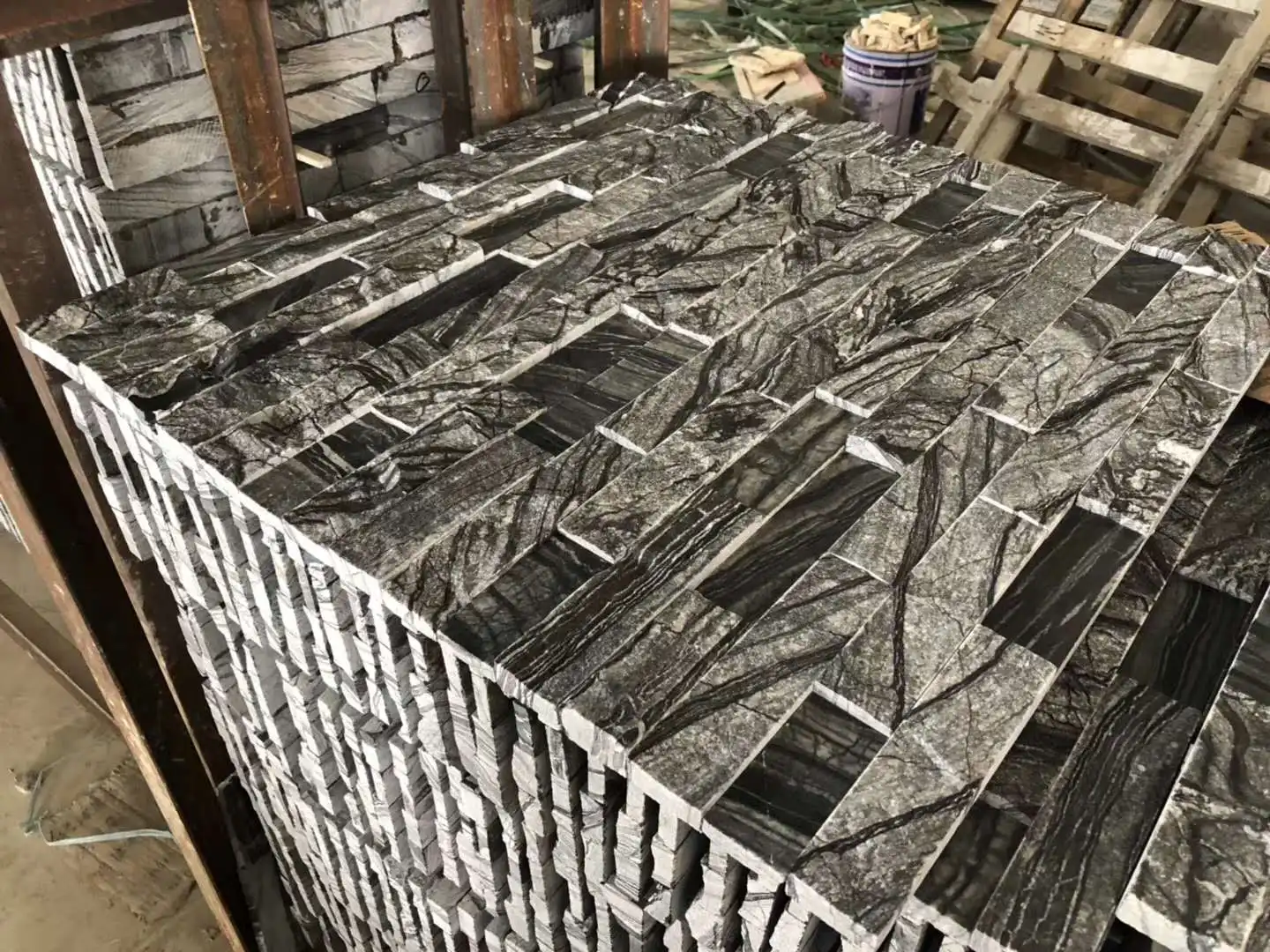 Yellow Slate Culture Stone, Stacked Stone, Exterior Wall Panel