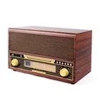 Radio Stereo Wood Radio Retro High Glossy Wooden DAB FM Digital Portable Home Radio With Stereo Speakers