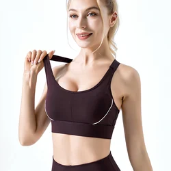 Custom Buckle Design Cross Firm Chest Clothing Manufacturers Sports Bra For Women Adjustable Straps