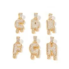 Drop Diamond Iced-out Hip Hop New Water Drop English Diamond Letter Pendant Necklace