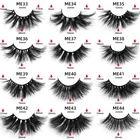 Eyelashes Wholesale 25mm Private Label Logo Colorful 5D Real Mink Thick Eyelashes