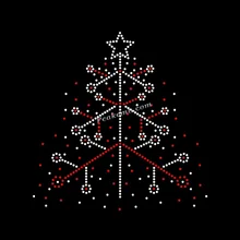 New Trending Products 2026 Rhinestone Heat Transfers for Santa Baby Heat Press Christmas Rhinestone Hotfix Transfer