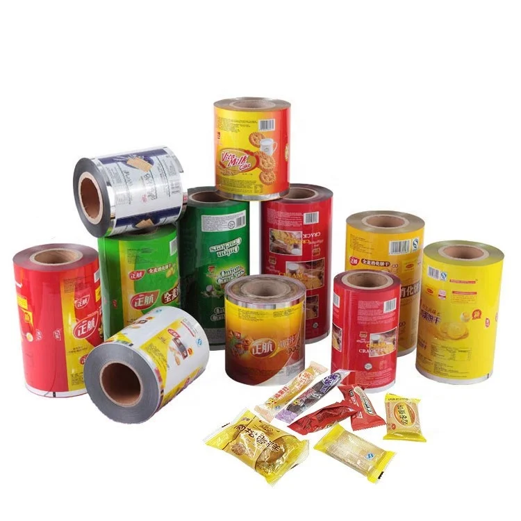 Low Cost Laminated Metalized Food Snack Biscuit Other Packaging Material Film Roll for Auto Package Machine