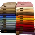 Shawl 2021 Fashion Women's Autumn/winter Multifunctional Plain Cashmere Shawl Muslim Hijab Scarf