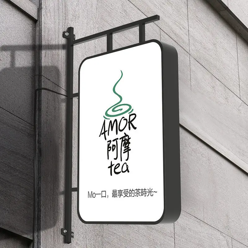 product comercial lighting business sign plate night lights waterproof led light box luminous coffee shop company signboard 220v-4
