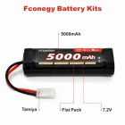 Ni-mh Battery Fcconegy RC Car Accessories SC5000 MAh 7.2V Flat Pack With Tamiya Trax Connector Ni-MH Battery