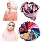 Print Scarfs Scarf 2021 Hot Sale Custom Print Hair Scarfs Luxury Design Square Satin Scarf Silk Hijab 90*90cm