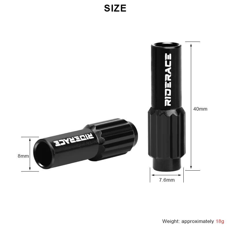 RIDERACE 2Pcs Bicycle Inline Cable Adapter Adjustment Screw Bolt Bike Derailleur Shift Brake Cable for 4/5mm Shifting Cable Cap