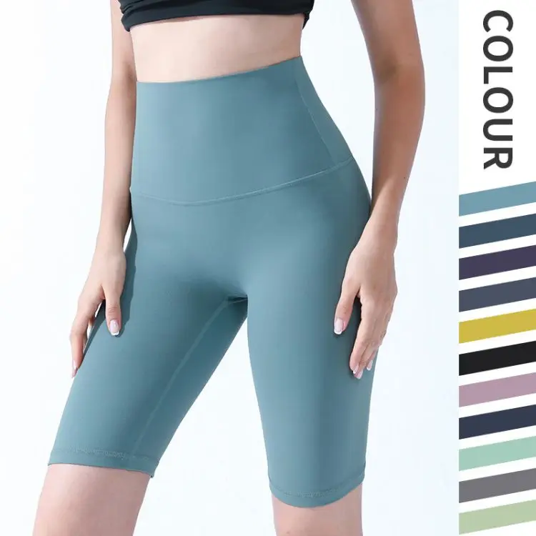 Black Yoga Leggings Above Knee Pants 