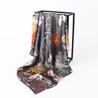 Silk Scarfs Custom High Quality Neck Statin Printed Silk Scarfs For Women Stylish