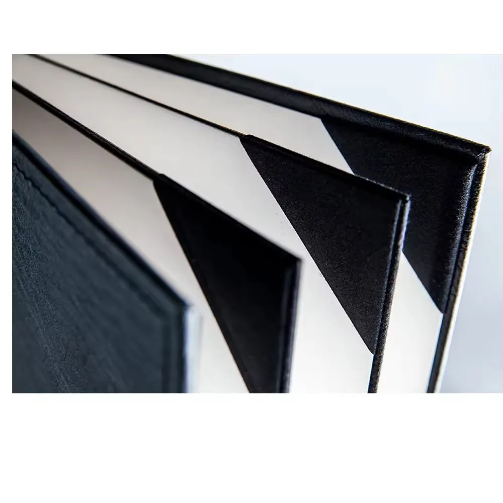 Foil Stamped Pu Leather Hard Menu Cover Folder Book for Restaurant with 6 Views factory