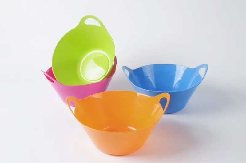 Food grade Plastic Salad  Bowl  Mixing Bowl Plastic Bowl with Handle 4700ML