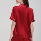 Sleepwear New Style Customized 22 Mm Wholesale Short Sleeves 100% Real Silk Satin Women's Breathable Sleepwear