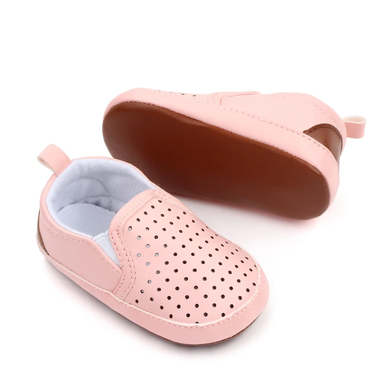Spring and Summer Infants Shoes Hollowed Out Classic Breathable Leisure Baby Toddler Peas Shoes for 0-1 Years Old Boys and Girls factory
