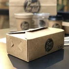 Cake Packaging Boxes Custom Logo Food Container Take Away Paper Box For Beverage Coffee Shop Food Packing Box