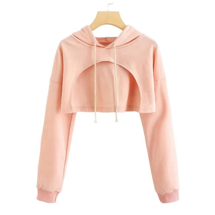 front cut out hoodie