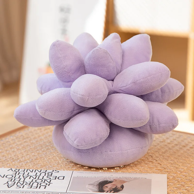 25/45cm Lifelike Succulent Plants Plush Stuffed Toys Soft Doll Creative Potted Flowers Pillow Chair Cushion for Kids Gift