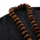 Cape Mink Wool Cape New Designed Women Lamb Wool Blend Cape Kimono Jacket With Mink Fur Trim