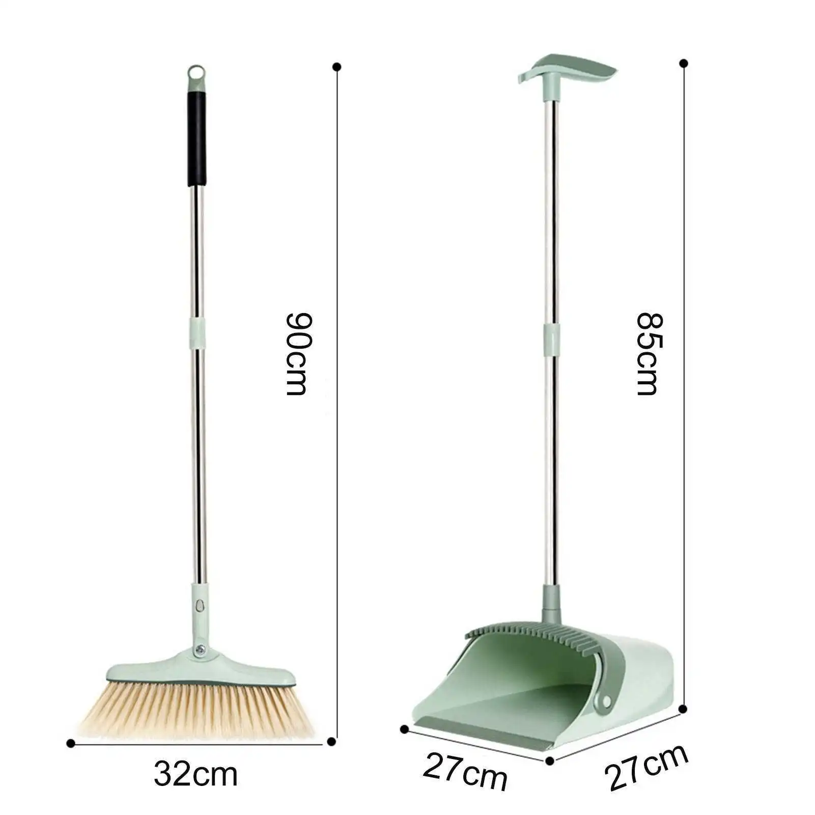 Broom and Dustpan Set Household Cleaning Tool Accessories Rotating Floor Dust Garbage Cleaning Brush