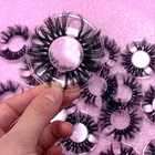 Eyelashes Free Sample Natural Eyelashes Lash Lashes3d Wholesale Vendor 25mm Faux 3d Fluffy Mink Eyelashes