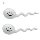 Wholesale Pu Foam Stress Sperm Shape Toy /Promotional Reliever Pu Sperm Shape Stress Ball