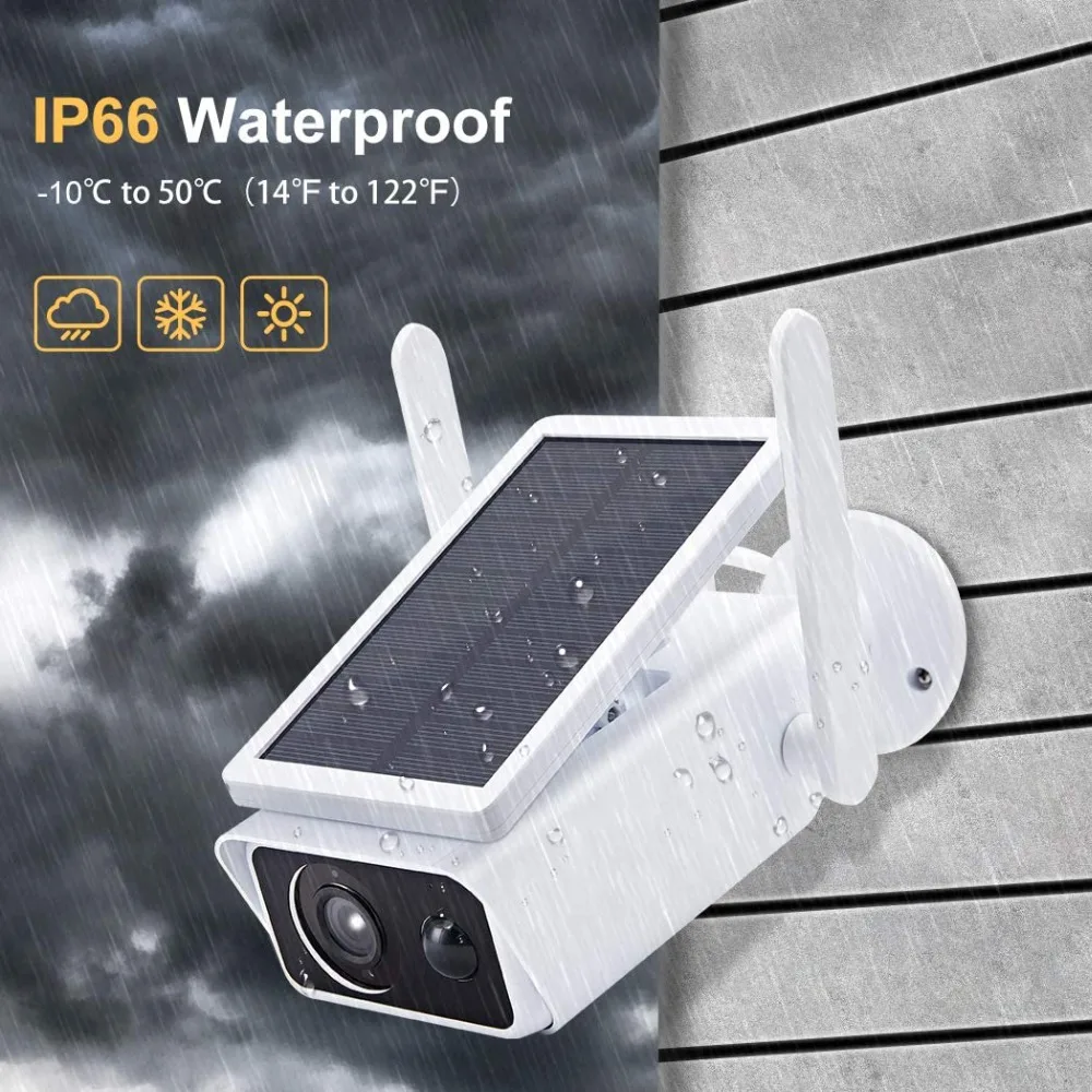 ICSEE 4MP Waterproof Solar Camera Night Vision Solar Wifi BULLET CAMERA Outdoor Solar Powered Wireless CCTV Wifi Camera Solar