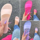 Flat Sandals Sandals Customized Casual Flat Clear Slippers Large Size Fashion Summer Ladies Jelly Sandals