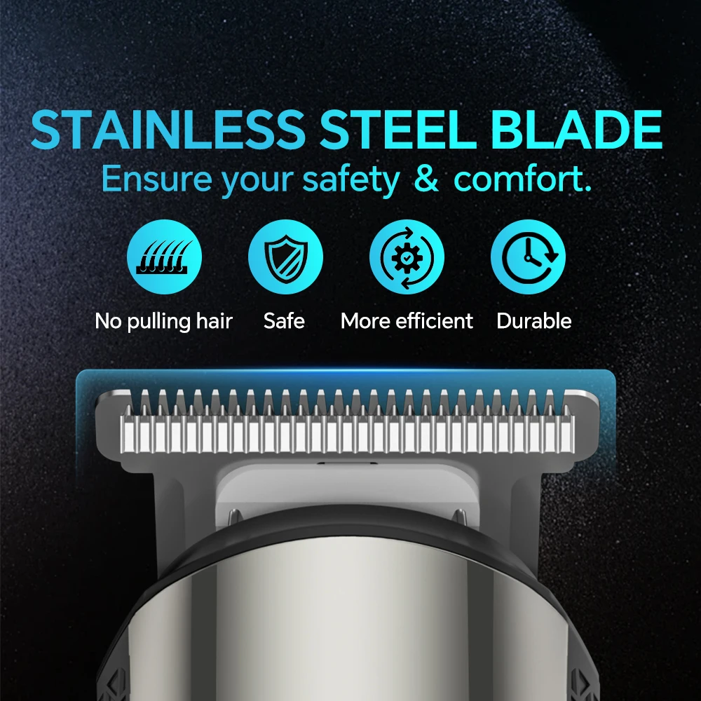 Hot Selling Rechargeable Electric Hair for Clipper Set Multi-Functional Push Shear Pusher Stainless Steel Blade for Household manufacture