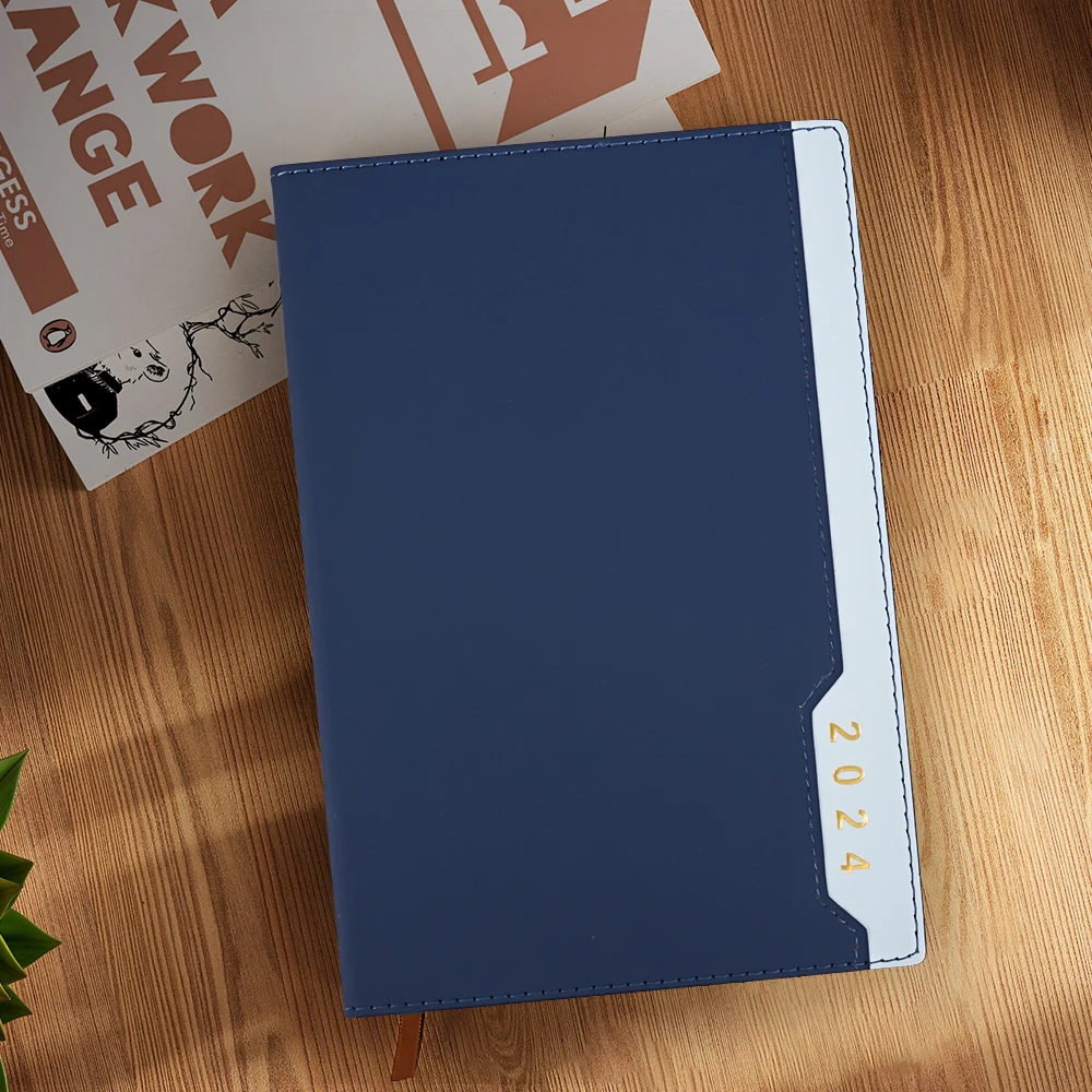 Sticker Office Meeting Customizable Cartoon Custom Hardcover Cute A5 Mini Pu Leather Notebook With Pen Gift Set
