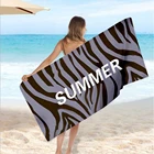 Black Towel Low MOQ Hawaiian Oversized Black Sandless Terry Micro Fibre Beach Towel