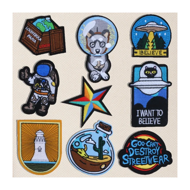 affinity factory custom patches designer custom space flight astronauts iron on patches custom embroidery for clothes