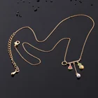 Pearl Women Jewelry Crystal Silver Custom Fruit Gold Pearl Heart Pendant Mother's Day Gift Necklace