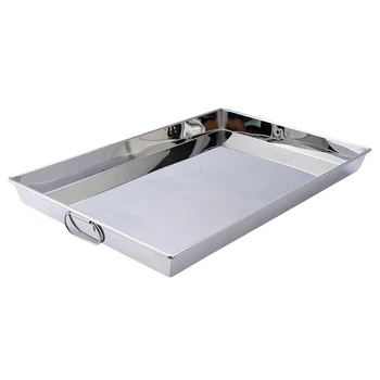 Stainless steel baking tray, stainless steel tray rectangular baking equipment, hamburger or hot dog bun, baking tray