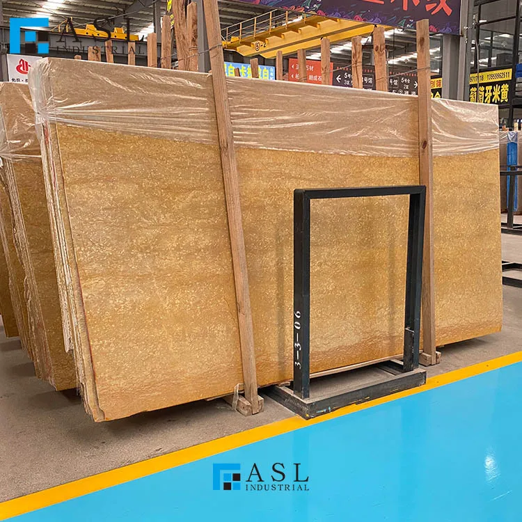 Natural yellow stone royal emperor gold slab sunny yellow golden color floor tile types