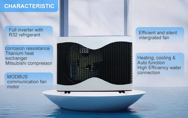 Inverter Swimming Pool Heater, 30kW, R32, 7kW, 10kW - detail 4