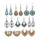 Earrings Bohemian Earrings 8 Pairs Vintage Statement Drop Dangle Earrings Bohemian National Style Earrings