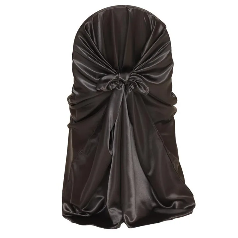 Hot sale Direct Factory price solid color satin universal wedding chair cover for Banquet Party Dinner Hotel Wedding Decorations
