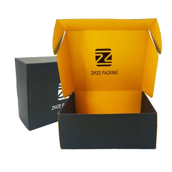 Wholesale Custom Logo Design Black Cardboard Shipping Cartons Packaging Jewelry Gift Kraft Paper Boxes