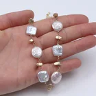 14k Gold Western Necklace Classic 14k Gold Plated Chain Freshwater Pearl Necklace