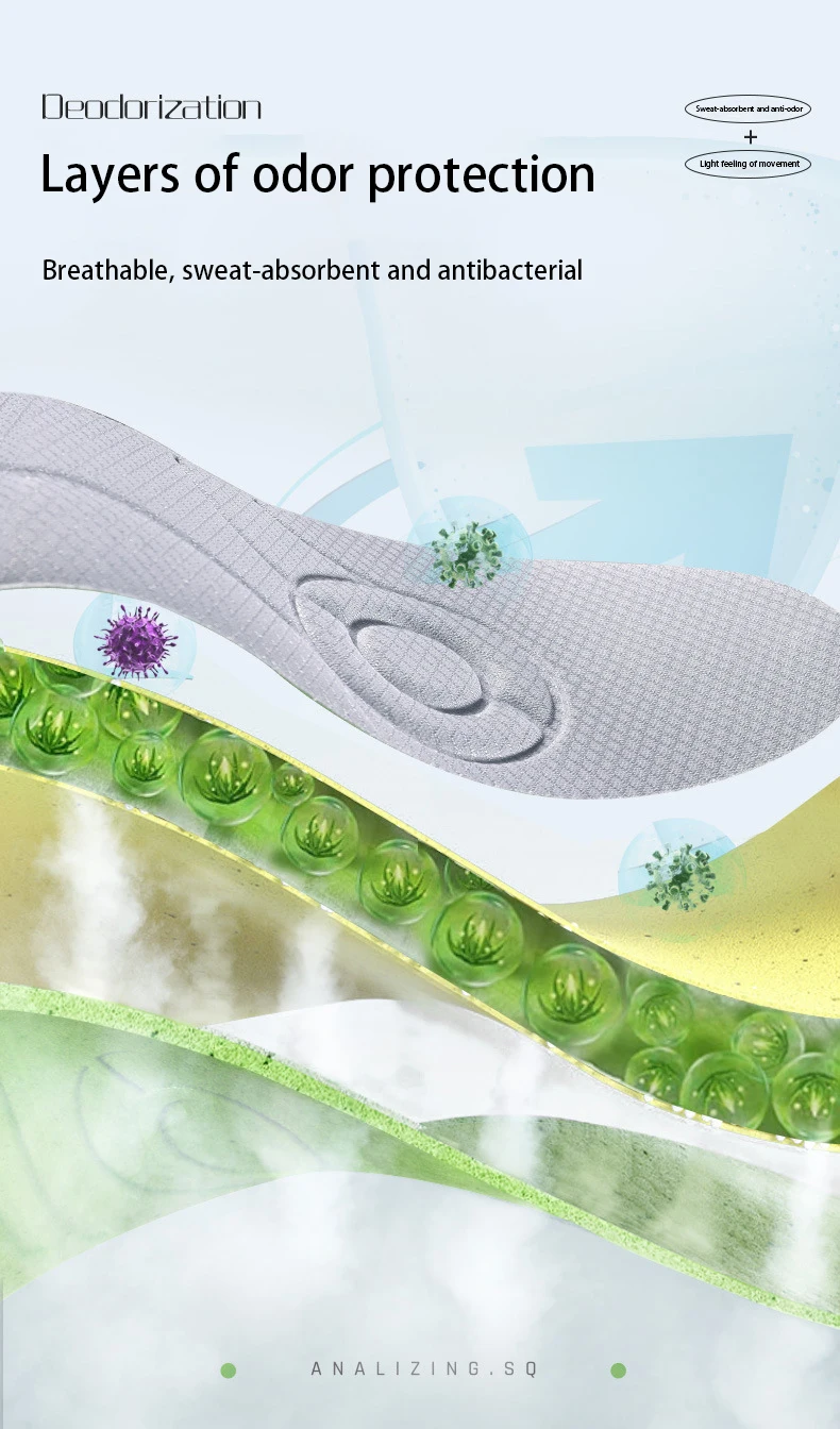 Wormwood Deodorization Insoles Soft Elastic Shoe Pads Wormwood Deodorization Insoles Soft Elastic Shoe Pads