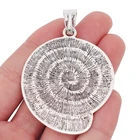 Antique Silver Large Swirl Spiral Snail Charms Pendants Fit Jewelry Necklace Making Findings 71x48mm