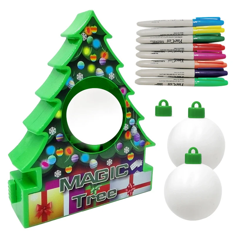 Hot Sale Drawing Art Set Christmas Gift DIY tree Electric Easter Egg Decoration balls toys with Music Light