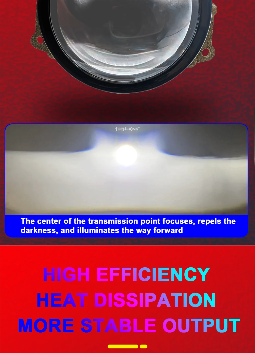 Car headlamp system bi led projector lens 3-inch double beam projection lens 126W double lamp cup LED projection lens headlights