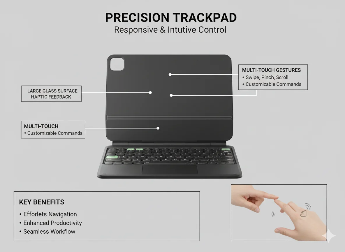 product aluminum magic keyboard for ipad pro11for ipad air backlighting trackpad scratch resistant water resistant self draining keycaps-9