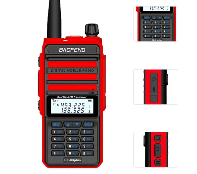 2024 baofeng Bf-X3Plus,wholesale hot sell cheap walkie talkie 50km waterproof Dual band Portable radio Baofeng X3Plus