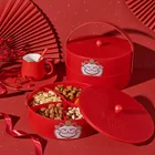 Tray Fruit Chinese New Year Living Room Tray Melon Seeds Snack Nut Sealed Fruit Dish